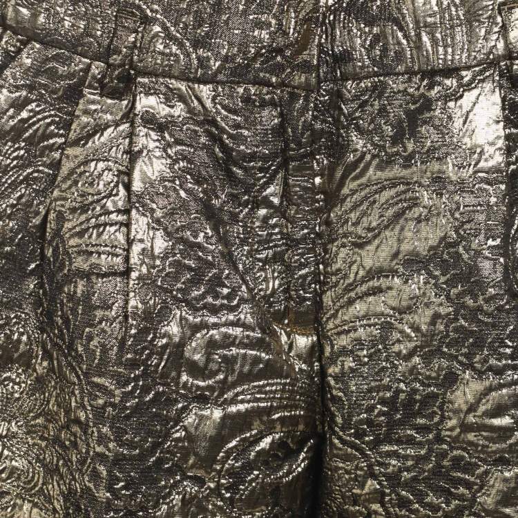 مملوكة مسبقًا Dolce & Gabbana Gold Jacquard Fabric Pants 7-8 Yrs