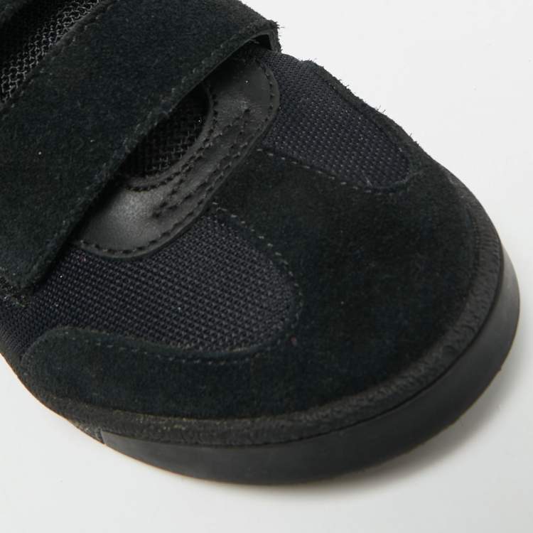 Pre Owned Dolce & Gabbana  Size 30 Black Mesh and Suede Low Top Sneakers