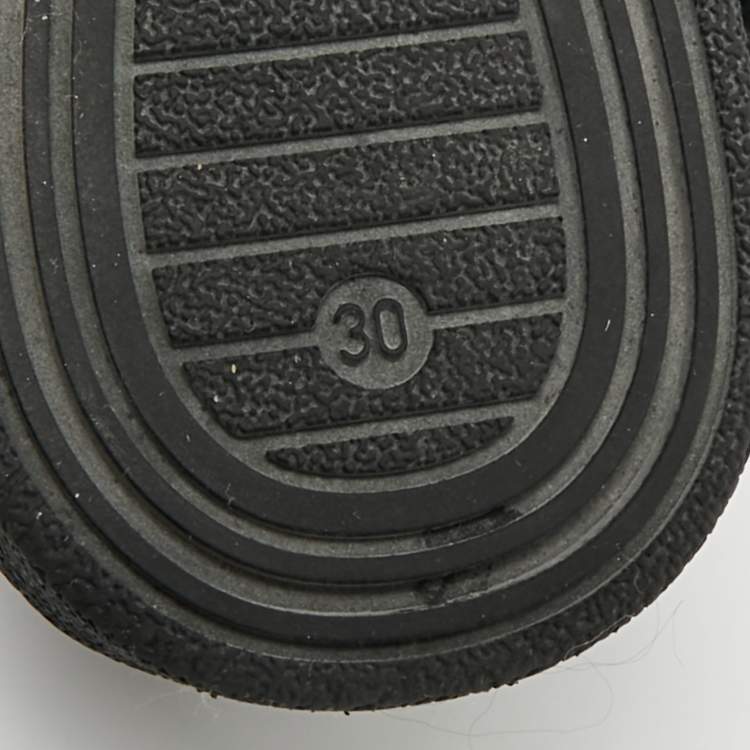 Pre Owned Dolce & Gabbana  Size 30 Black Mesh and Suede Low Top Sneakers