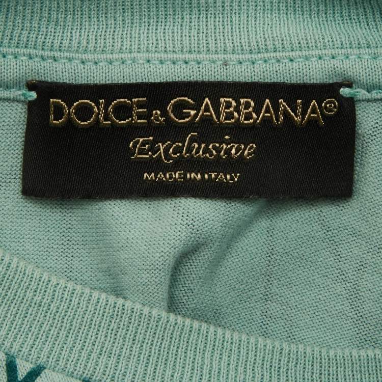 Pre Owned Dolce & Gabbana Green DG Print Jersey T-Shirt and Sweatpants Set 18-24M
