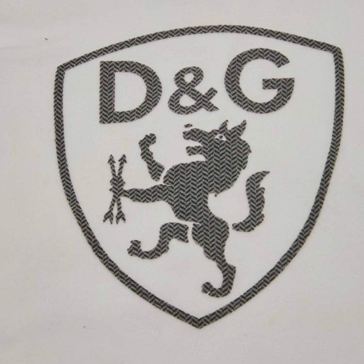 Pre Owned Dolce & Gabbana Junior White Flocked-Print Jersey T-Shirt 2-3 Yrs