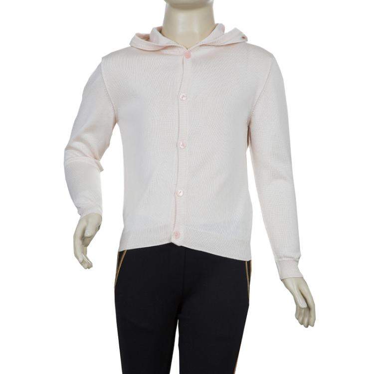 Pre Owned Dolce & Gabbana Beige Hooded Cardigan 4 Yrs