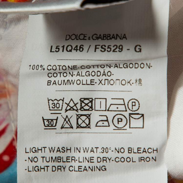 Pre Owned Dolce & Gabbana Kids Multicolor Majolica Print Cotton Shorts 9-10 Yrs