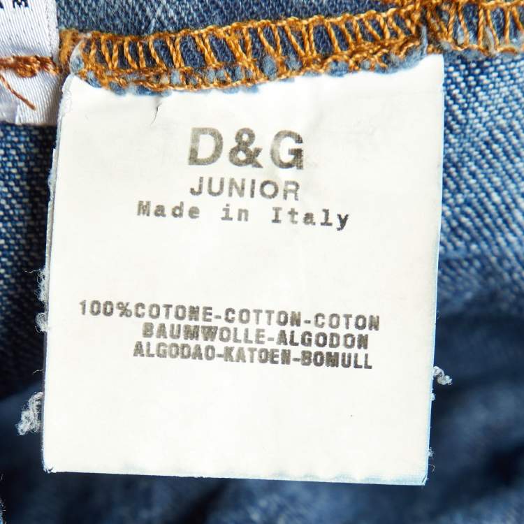 Pre Owned D&G Junior Blue Denim Straight Leg Jeans 8 Yrs 