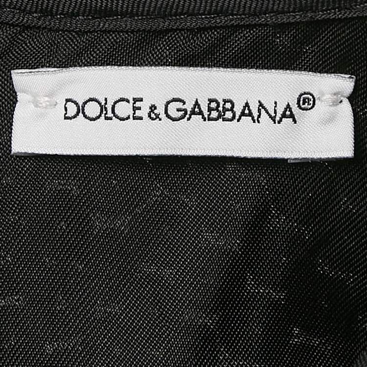 مملوكة مسبقًا Dolce & Gabbana Black Sequin Logo Applique Detail Sleeveless Dress 5 Yrs