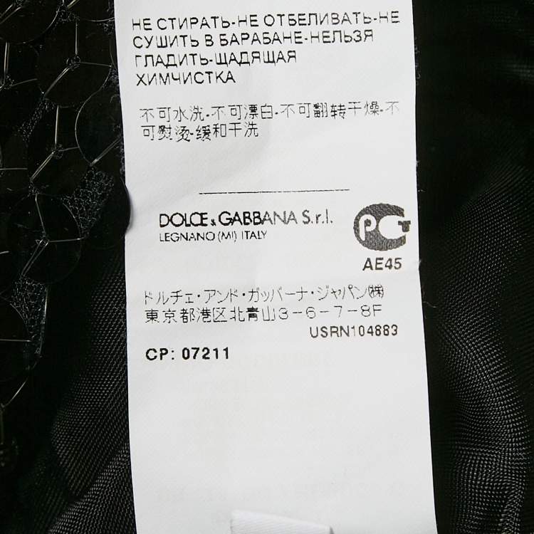 مملوكة مسبقًا Dolce & Gabbana Black Sequin Logo Applique Detail Sleeveless Dress 5 Yrs
