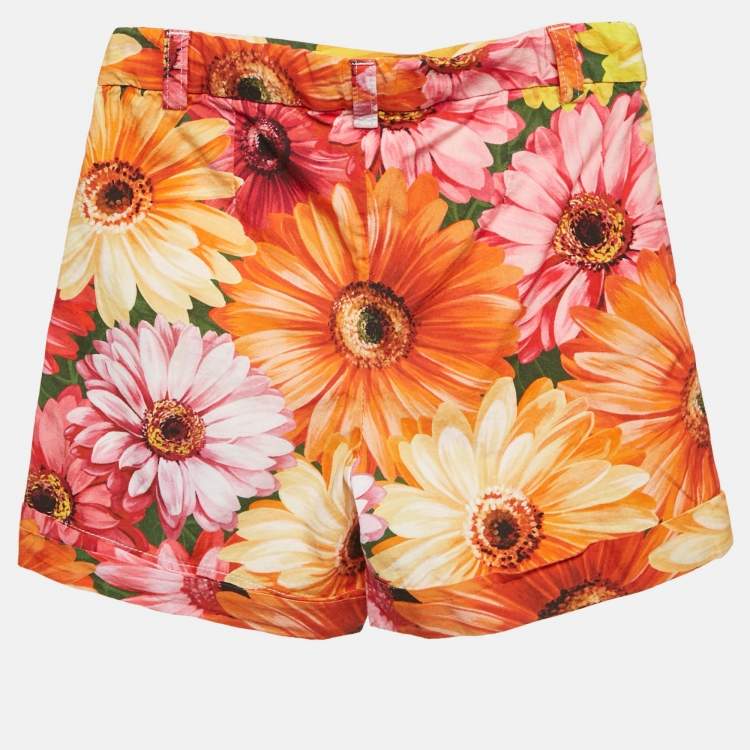 مملوكة مسبقًا Dolce & Gabbana Multicolor Floral Cotton Shorts 4-5 Yrs 