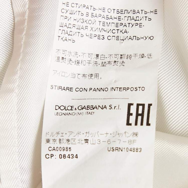 Pre Owned Dolce & Gabbana Kids White Tropical Rose Print Tulle Midi Dress 11/12 Yrs 
