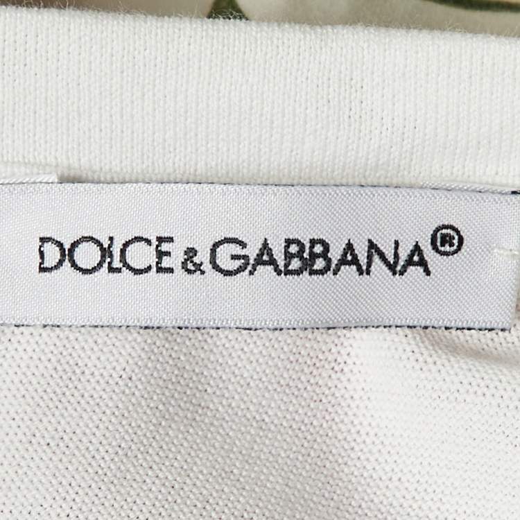 Pre Owned Dolce & Gabbana Kids White Floral Print Cotton Dress Size 7/8 Yrs