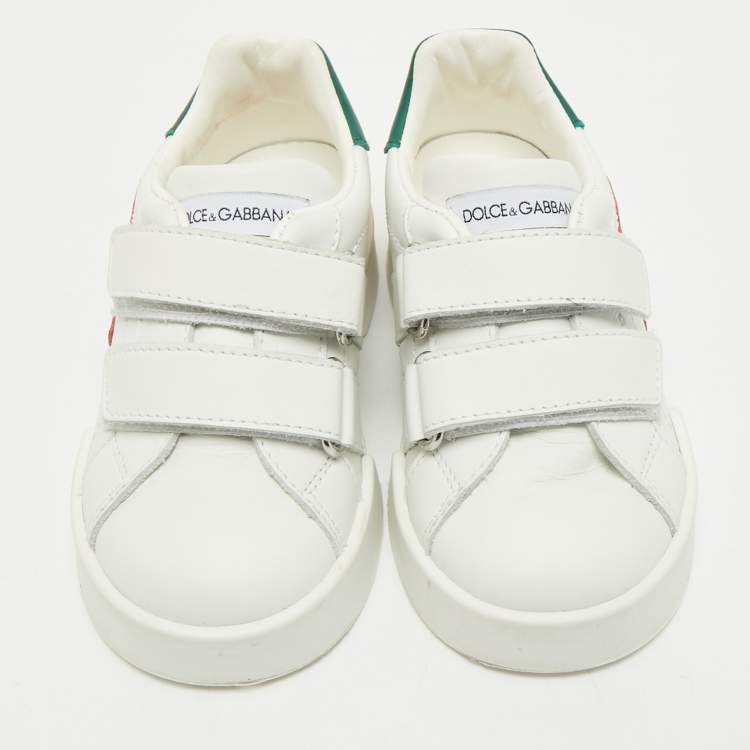Pre Owned Dolce & Gabbana Multicolor Leather Portofino Sneakers Size 23
