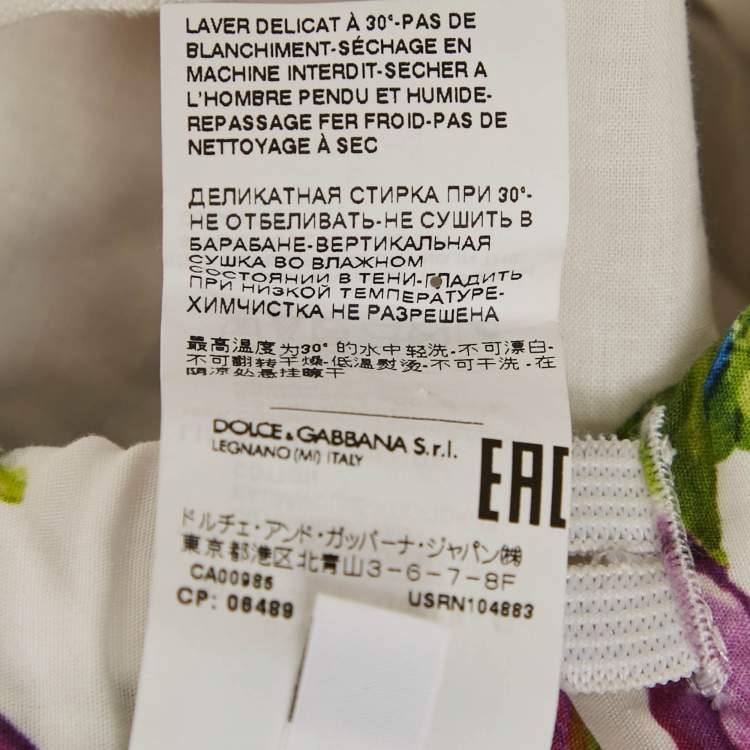 Pre Owned Dolce & Gabbana Kids Multicolor Floral Print Cotton Tiered Skirt 6 Yrs
