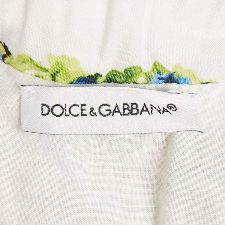Pre Owned Dolce & Gabbana Kids Multicolor Floral Print Cotton Tiered Skirt 6 Yrs