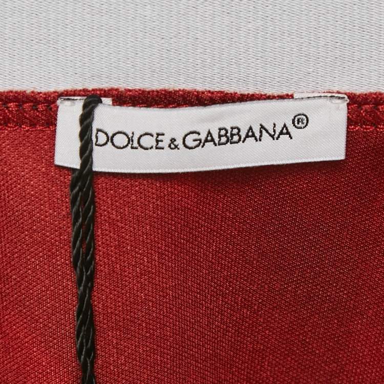 Pre Owned Dolce & Gabbana Brown Floral Print Jersey Mini Skirt 12 Yrs 