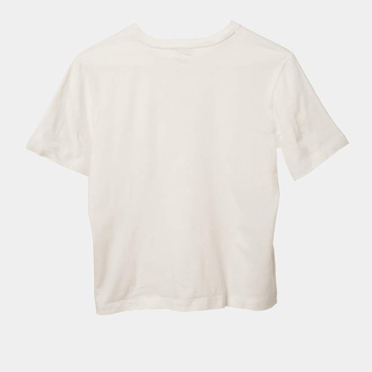 Pre Owned Dolce & Gabbana Kids White DG Charm Jersey T-Shirt 11/12 Yrs
