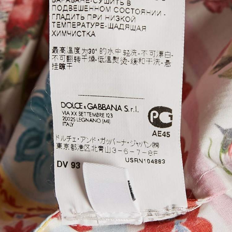 Pre Owned Dolce & Gabbana Multicolor Carretto Con Rose Print Cotton Flouce Dress 6 Yrs