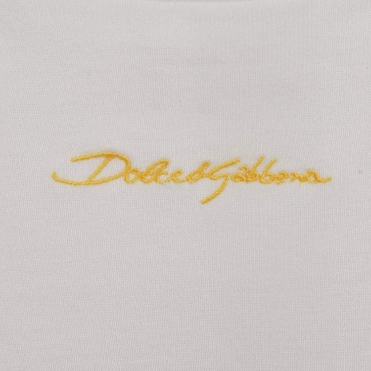Pre Owned Dolce & Gabbana Kids Yellow Majolica Print Poplin and Jersey Dress 11/12 Yrs