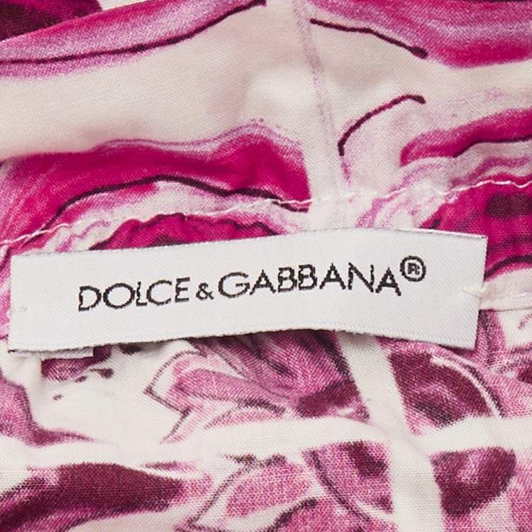 Pre Owned Dolce & Gabbana Kids Majolica Print Cotton Top & Skirt Set 5/4 Yrs 