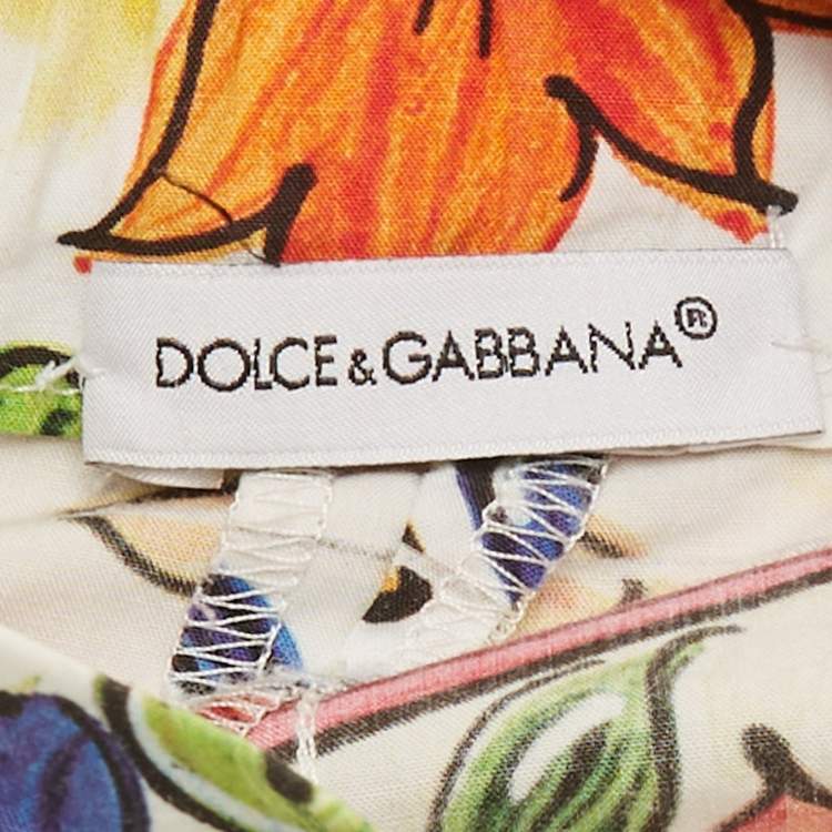 Pre Owned Dolce & Gabbana Kids Multicolor Printed Cotton Top & Shorts Set 4 Yrs 