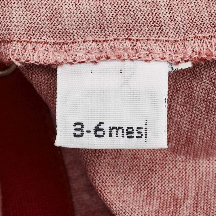 Pre Owned Dolce & Gabbana Kids Maroon Owl Print Cotton Romper 3-6 Months 