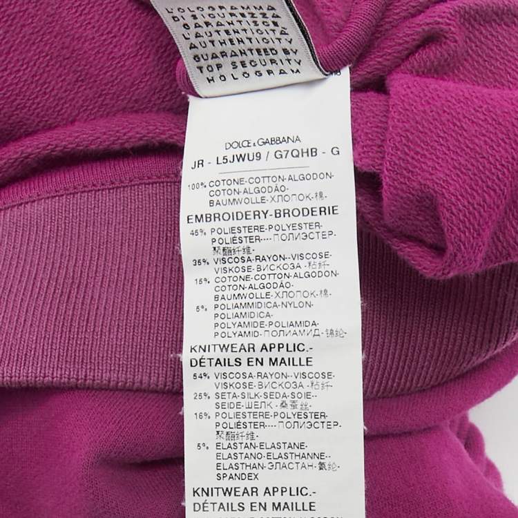 Pre Owned Dolce & Gabbana Kids Pink Logo Trim Cotton Jacket and Pants Set 6Yrs