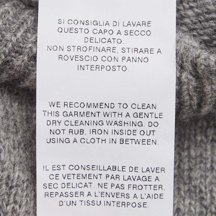 Pre Owned Dolce & Gabbana Grey Intarsia Wool Knit Sweater 6Yrs