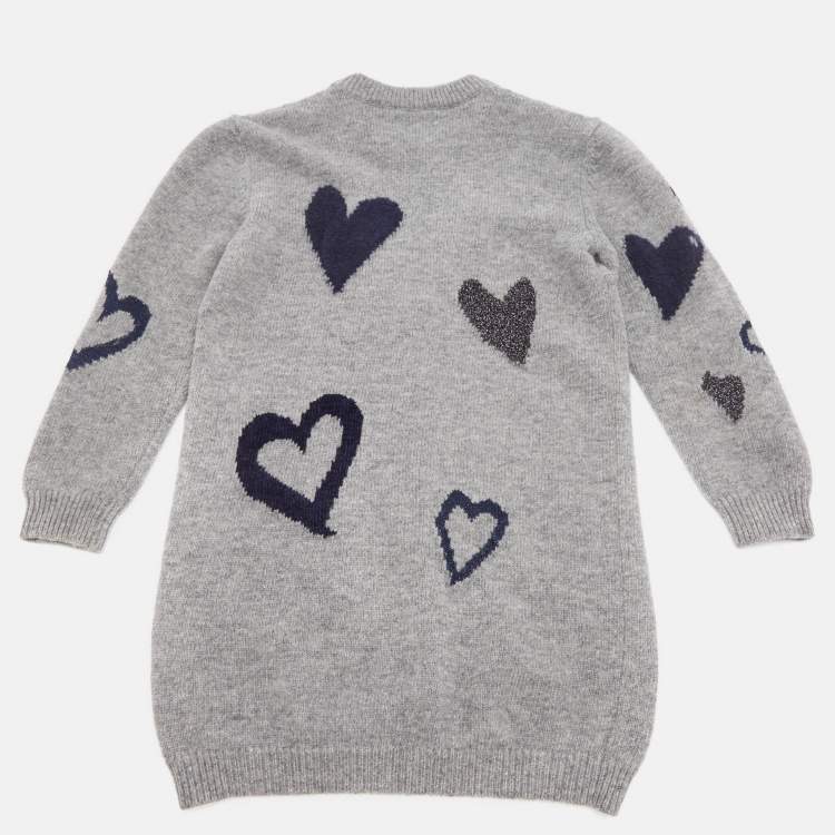 Pre Owned Dolce & Gabbana Grey Intarsia Wool Knit Sweater 6Yrs