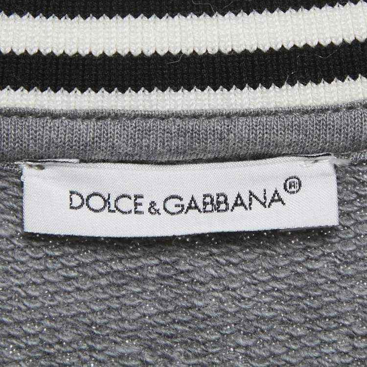 Pre Owned Dolce & Gabbana Kids Grey Queen Applique Sweatshirt 6Yrs
