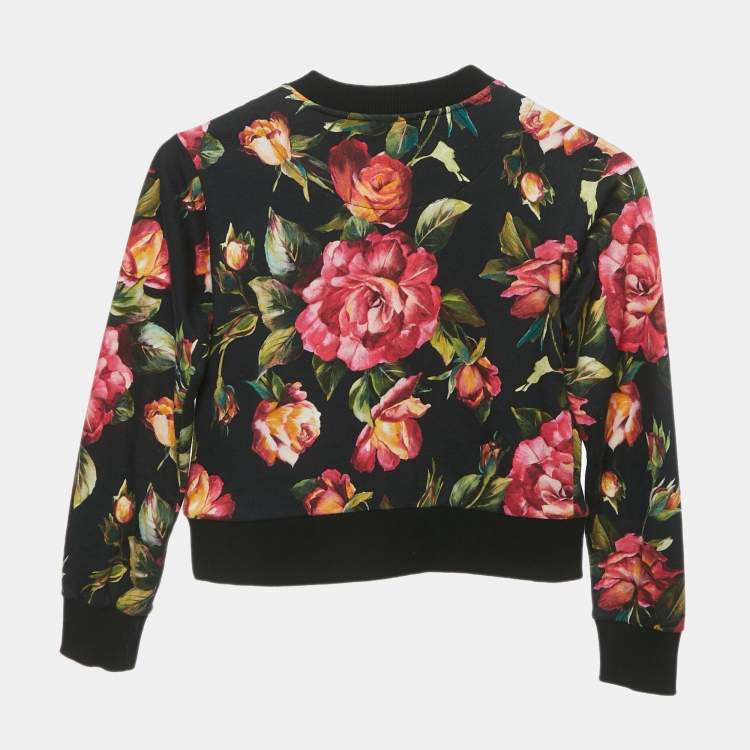 Pre Owned Dolce & Gabbana Kids Black Floral Print Cotton 3 Piece Set 4/6 Yrs