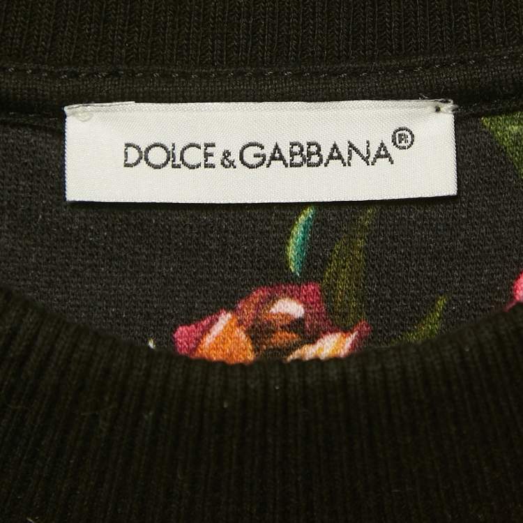 Pre Owned Dolce & Gabbana Kids Black Floral Print Cotton 3 Piece Set 4/6 Yrs
