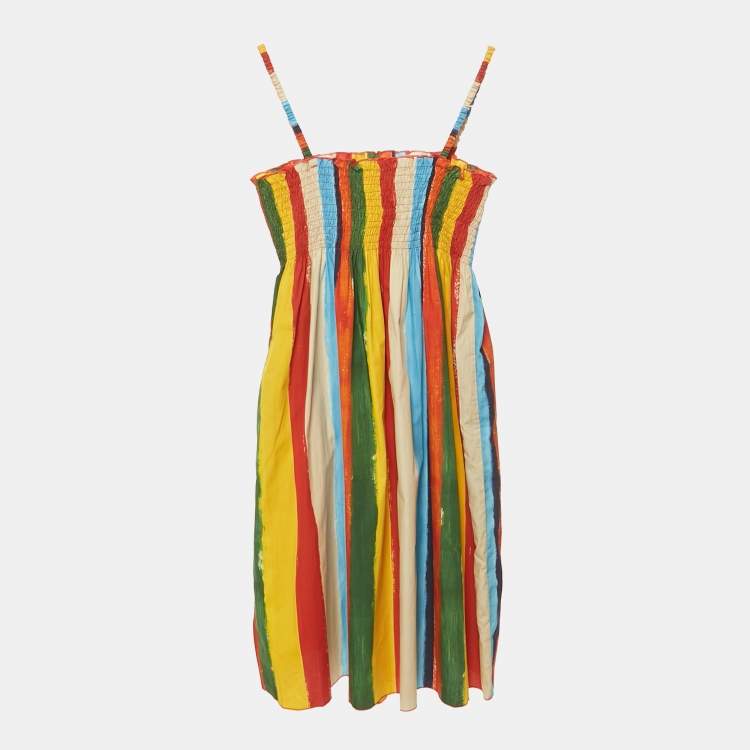 Pre Owned Dolce & Gabbana Multicolor Cotton Stirring Dress 12Yrs