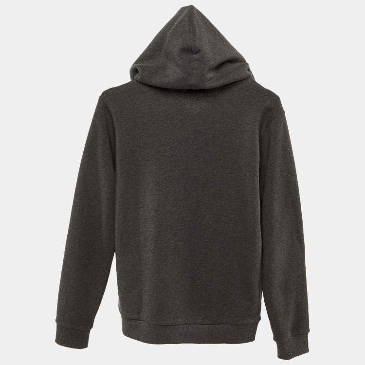 Pre Owned Dolce & Gabbana Kids Grey Cotton Hooded Jacket Size 11/12 Yrs