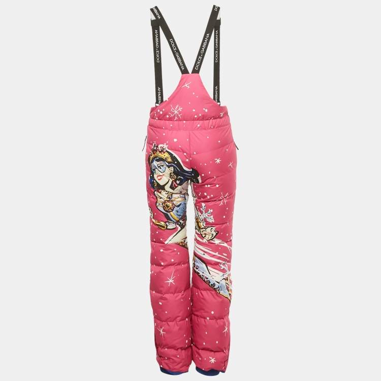 Pre Owned Dolce & Gabbana Kids Pink Synthetic Down Ski Jumpsuit 11/12Yrs