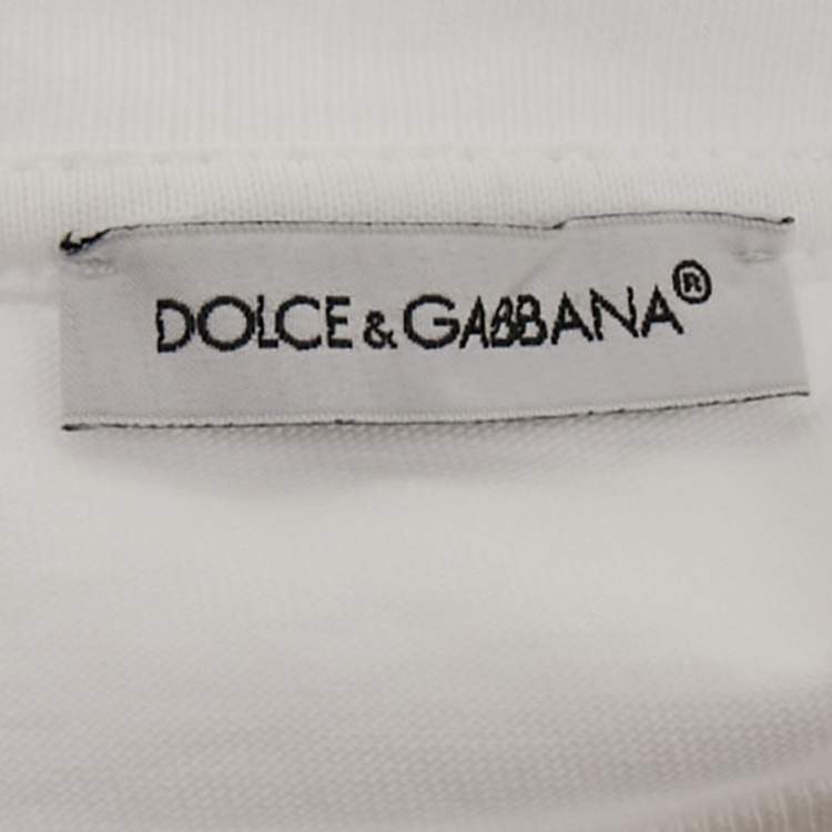 Pre Owned Dolce & Gabbana Kids White/Yellow Majolica Print Jersey and Poplin Set 4Yrs