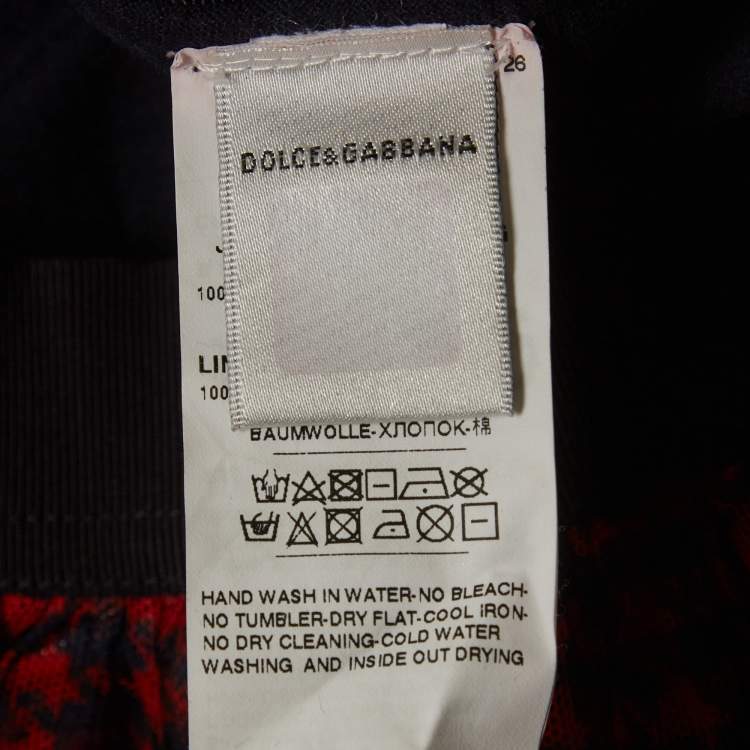 Pre Owned Dolce & Gabbana Kids Red Houndstooth Tulle Skirt 4Yrs