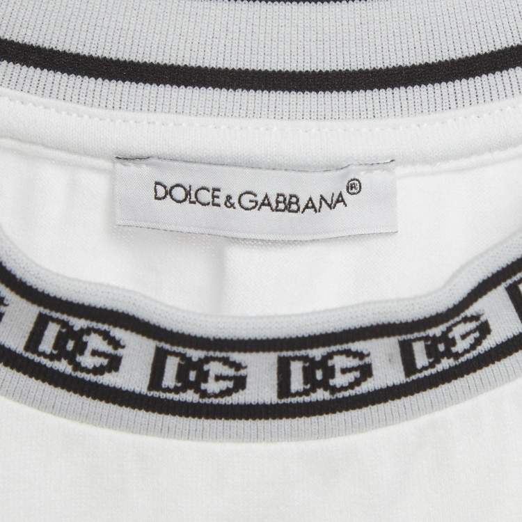 Pre Owned Dolce & Gabbana Kids White/Black Logo Print Cotton Set 2Yrs