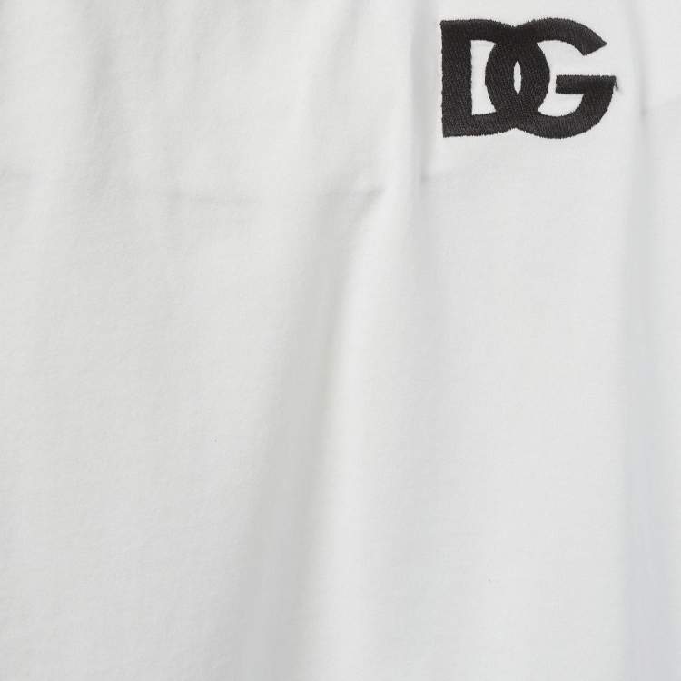 Pre Owned Dolce & Gabbana Kids White/Black Logo Print Cotton Set 2Yrs