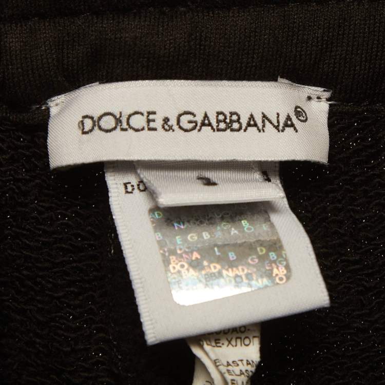 Pre Owned Dolce & Gabbana Kids White/Black Logo Print Cotton Set 2Yrs
