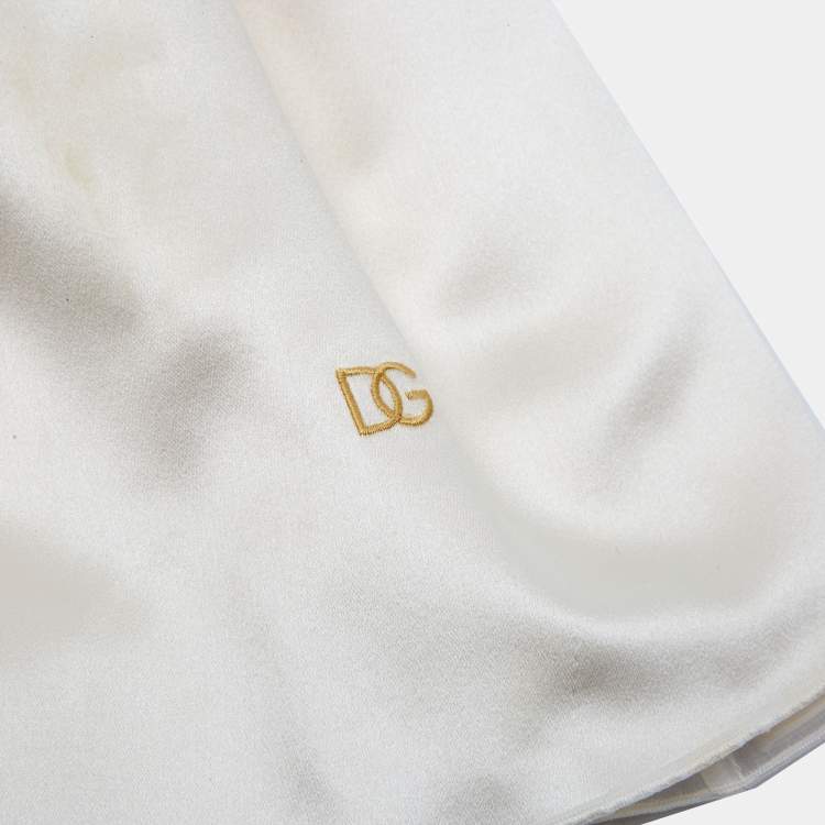 مملوكة مسبقًا Dolce & Gabbana Kids Off White Jersey and Duchess Midi Dress Set 12-18M