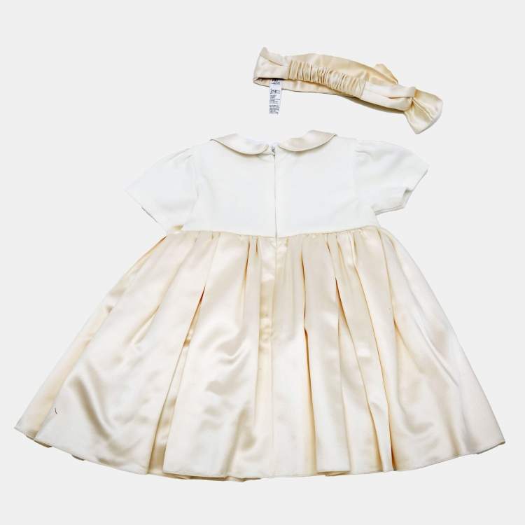 مملوكة مسبقًا Dolce & Gabbana Kids Off White Jersey and Duchess Midi Dress Set 12-18M