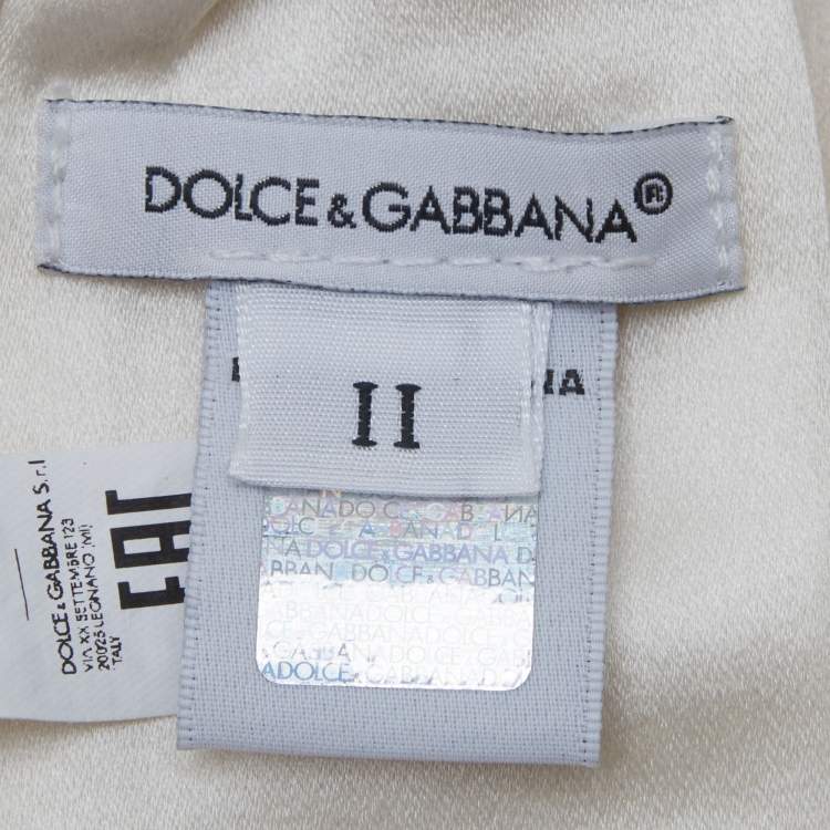 مملوكة مسبقًا Dolce & Gabbana Kids Off White Jersey and Duchess Midi Dress Set 12-18M