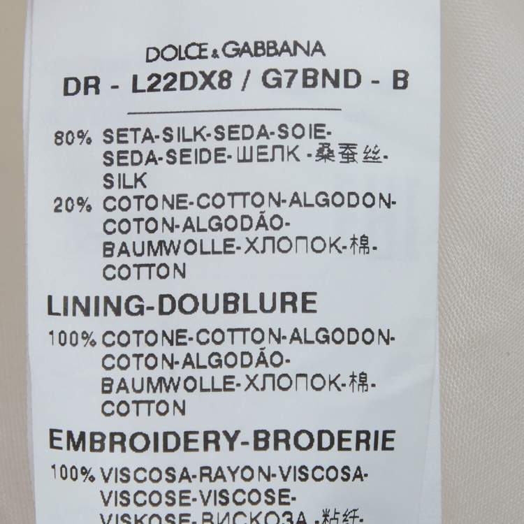 مملوكة مسبقًا Dolce & Gabbana Kids Off White Jersey and Duchess Midi Dress Set 12-18M