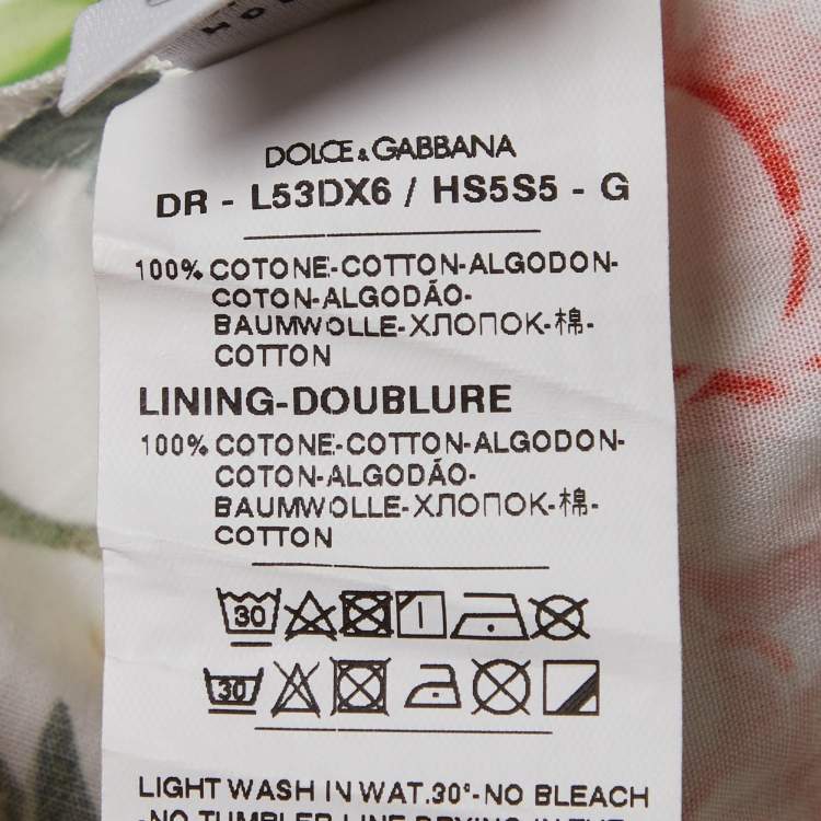 مملوكة مسبقًا Dolce & Gabbana Kids White Floral Print Flared Dress 9/10 Yrs