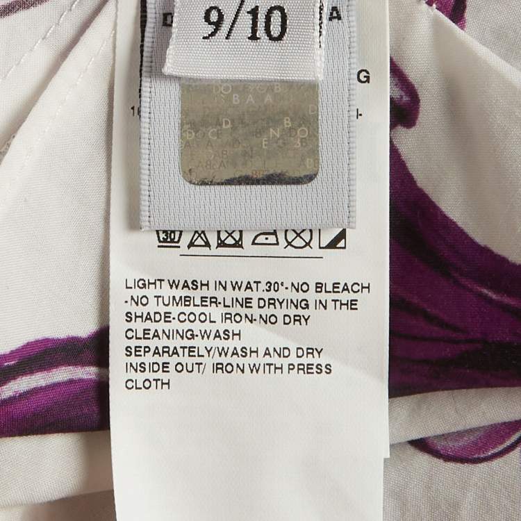 Pre Owned Dolce & Gabbana Kids White Majolica Print Cotton Top & Skirt Set 9/10 Yrs