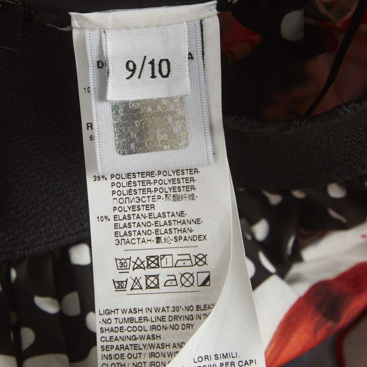 Pre Owned Dolce & Gabbana Exclusive Kids Capri Print Cotton Midi Skirt 9/10 Yrs