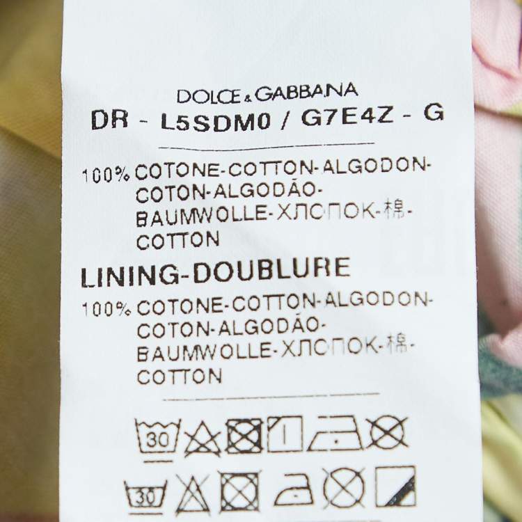 Pre Owned Dolce & Gabbana Pink Lemon Print Cotton Poplin Dress (11-12 Yrs)
