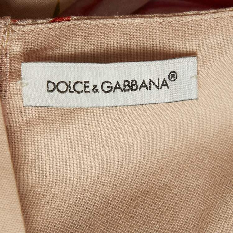 Pre Owned Dolce & Gabbana Pink Floral Printed Cotton Poplin Dress (11-12 Yrs)