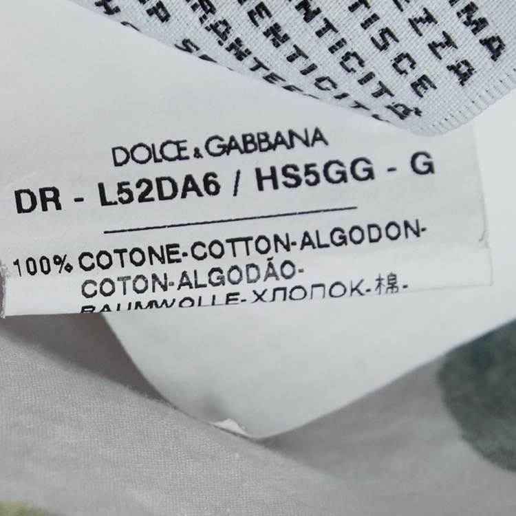 Pre Owned Dolce & Gabbana White Floral Printed Cotton Poplin Dress (11-12 Yrs)