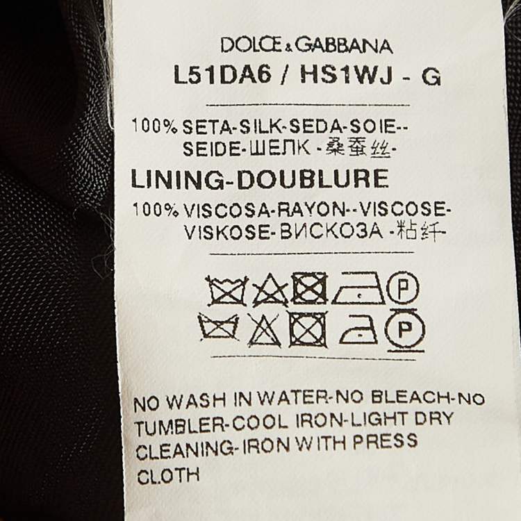 Pre Owned Dolce & Gabbana Black Floral Printed Silk Chiffon Dress (9-10 Yrs)