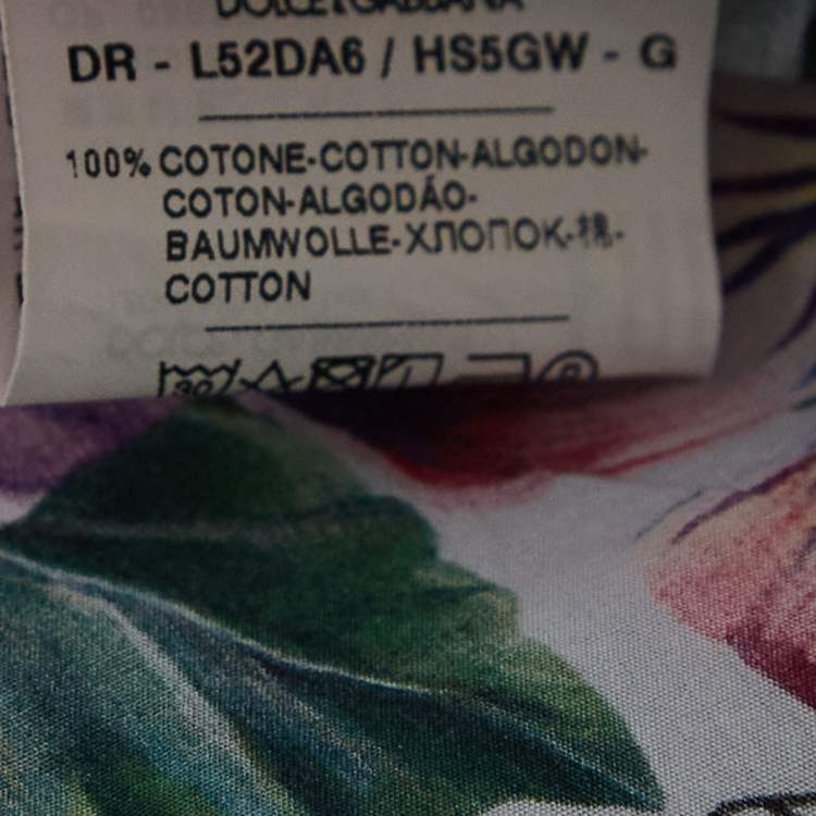 Pre Owned Dolce & Gabbana Multicolor Floral Printed Cotton Poplin Dress (11-12 Yrs)
