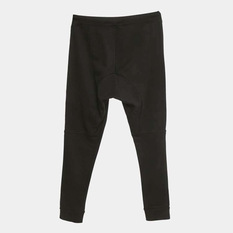 Pre Owned Dsquared2 Black Logo Print Cotton Joggers 16Yrs